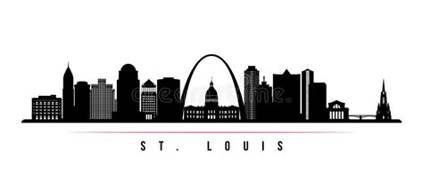 St.Louis Skyline Horizontal Banner Stock Vector - Illustration of skyline, missouri: 214647554