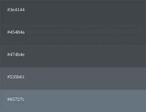 Paleta De Cores Cinza Combinações E Códigos