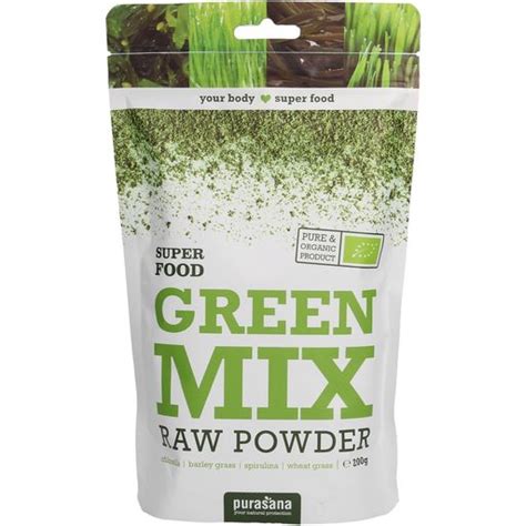 Organic Green Mix Powder 200 g Purasana VitalAbo Tienda Online España