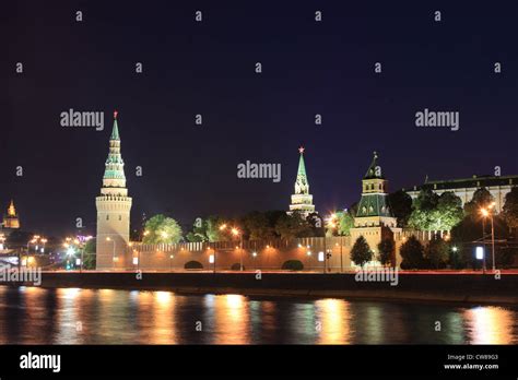 Moscow Kremlin at night. Moscow, Russia Stock Photo - Alamy