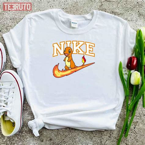 Hitokage Charmander Pokémon X Nike Logo Unisex T Shirt Teeruto