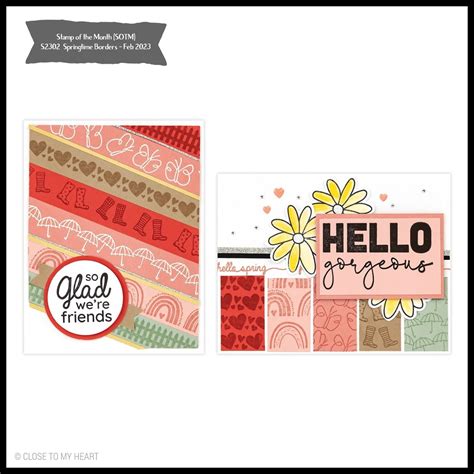 Linda Creates Ctmh S Springtime Borders Stamp Of The Month Sotm