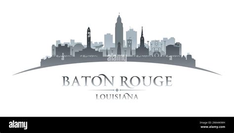 Baton Rouge Louisiana city skyline silhouette. Vector illustration ...