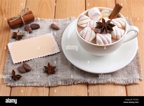 Cup Of Hot Chocolate With Marshmallows Stock Photo Alamy