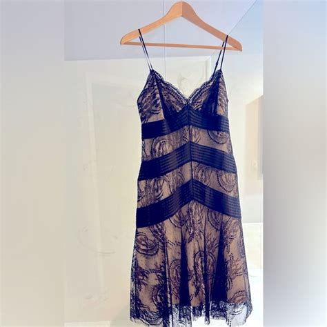 Dresses Bcbg Lace Slip Dress With Nude Underlay Poshmark