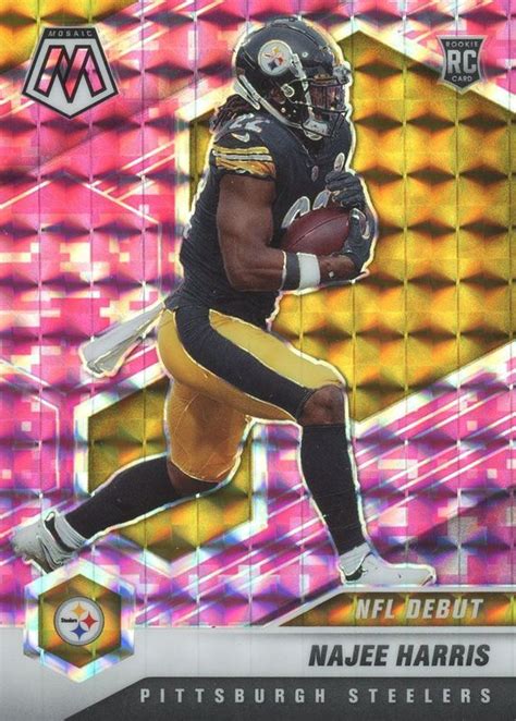 Najee Harris 2021 Mosaic 252 NFL Debut Pink Camo Price Guide