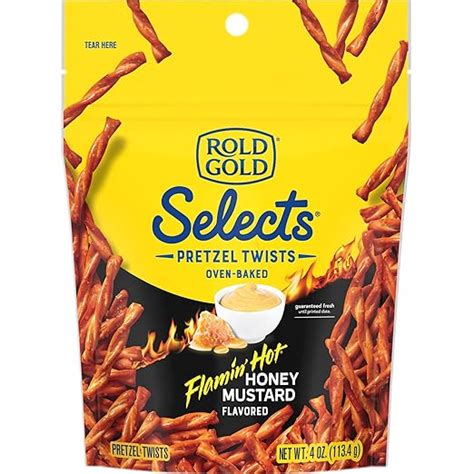 Amazon Rold Gold Selects Flamin Hot Honey Mustard Pretzel Twists