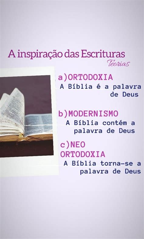 Teorias A inspiração das Escrituras