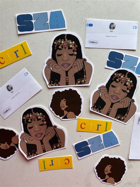 Sza Sticker Pack Sza Stickers I Hate U Sticker Tde Sticker Sza Tde Ctrl