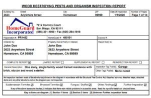 Northern California Sample Reports Homeguard