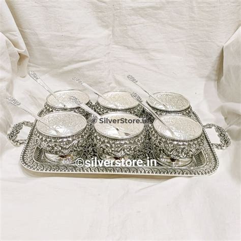 Silver Icecream set - 925 silver Bis hallmark – SilverStore.in