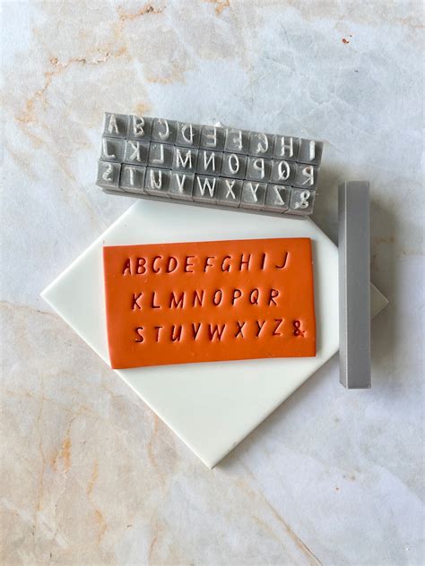 Alphabet Clay Stamps Polymer Clay Letters Stamps Embossing Stamp Clay