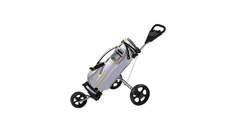 Golf Push Cart 3 Wheel Golf Push Pull Cart Foldable 360° Swivel Cup Holder Trolley Folding