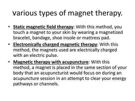 Magnetic Therapy Benefits as Alternate Treatment | PPT