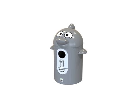 Outdoor Recycled Dolphin Aqua Buddy Bin For Playgrounds