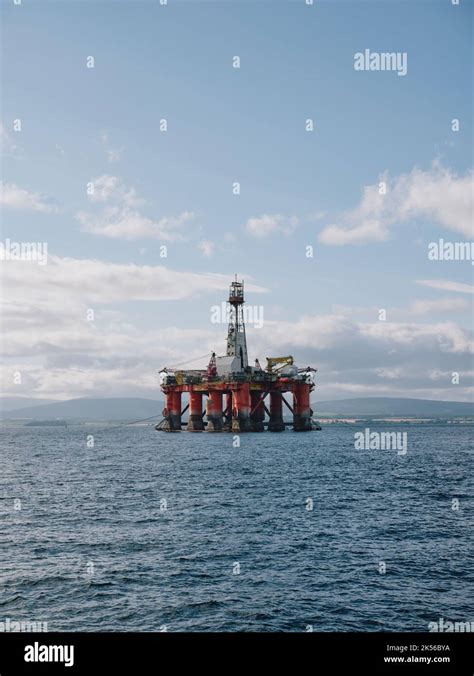 Transocean Leader Oil Rig Platform In The Cromarty Firth Cromarty