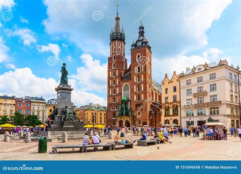 Krakow, Poland Main Market Square Editorial Stock Photo - Image of ...