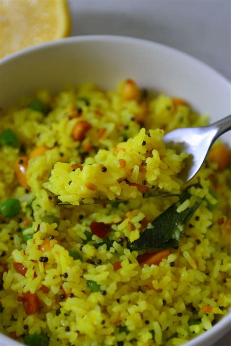 South Indian Style Lemon Rice Recipe