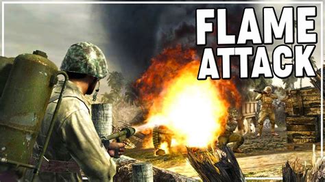 CALL Of DUTY WaW In MEN Of WAR PELELIU AIRFIELD FLAMETHROWER YouTube