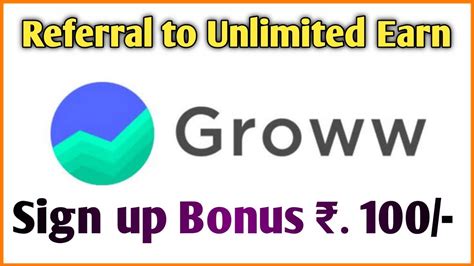 Groww Refer And Earn Per Refer Sign Up Bonus Youtube