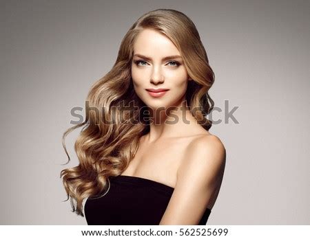 Brunette Girl Long Shiny Wavy Hair Stock Photo Shutterstock