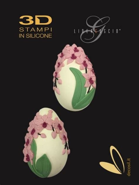 Stampo In Silicone Per Uovo Di Pasqua Con Orchide