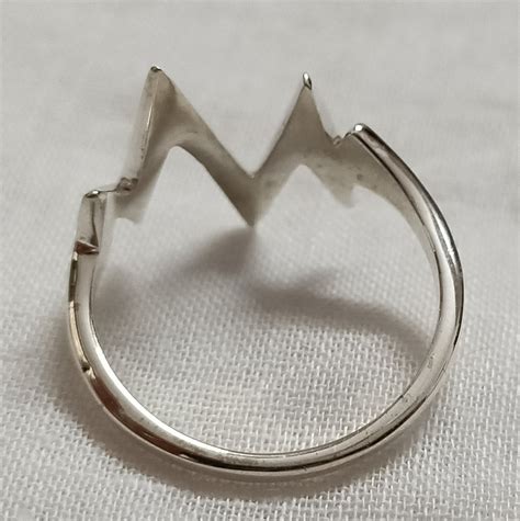 Heartbeat Ring Pulse Ring 925 Sterling Silver Heartbeat Etsy