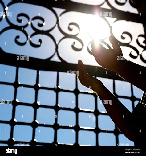 Islamic photo in square format. Muslim man praying with raising his ...