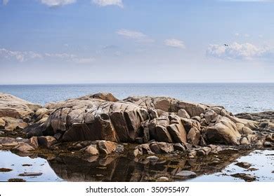 Canadian Cliff On Blue Sea Summer Stock Photo Shutterstock