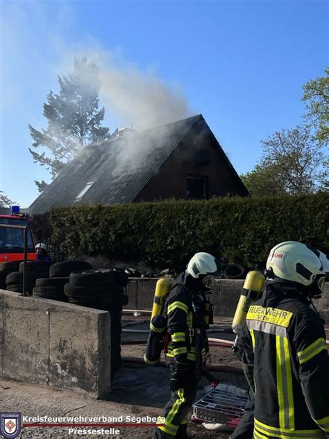 Kreisfeuerwehrverband Segeberg Einsatz Dachstuhlbrand In Nahe