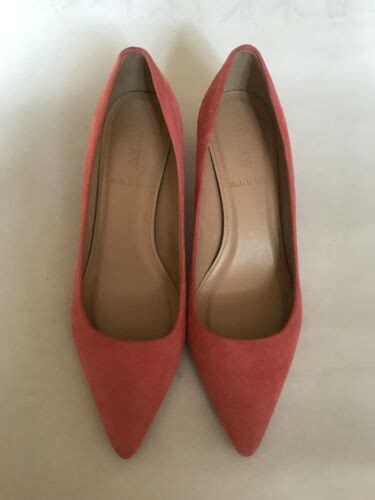 J Crew Dulci Suede Kitten Heels Warm Rose Sz Good Condition Ebay