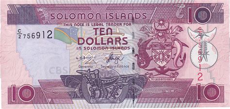 Salomonen 10 Dollars 1996 Geldschein KM 20 UNZ MA Shops