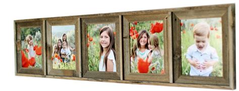 Rustic Collage Picture Frame | 5x7 Barnwood Multi Opening