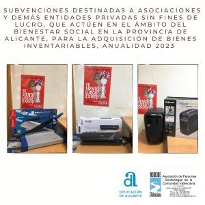 Concesión de subvención Bienes Inventariables de Diputación de Alicante