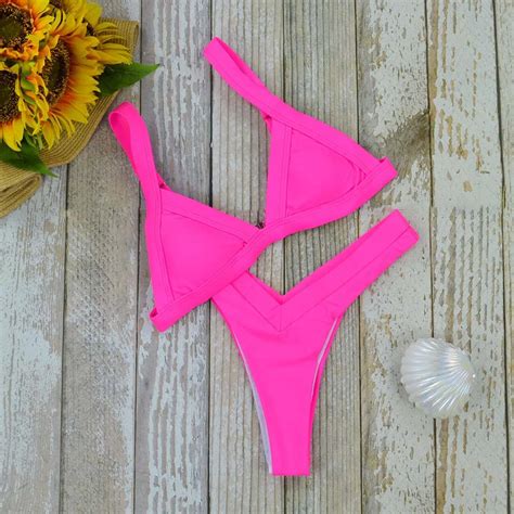 Maillot De Bain Maillot De Bain Sexy Patchwork Bikini Soutien Gorge Push Up Culotte Taille