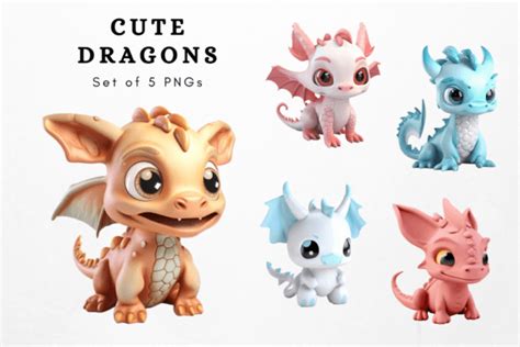 Cute Dragons Graphic By Alavays · Creative Fabrica