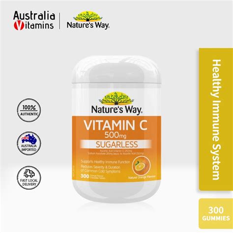 Nature S Way Vitamin C Sugarless Immune Support 500mg 300 Tablets