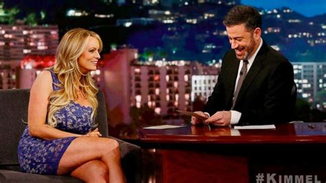 Porn star faces questions during Kimmel interview about alleged affair ...