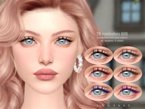 ANGISSI S 2D Eyelashes A06 Sims 4 Cc Makeup Sims 4 Cc Eyes Sims 4