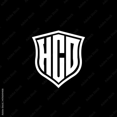 Hcd Letter Logo Design With Black Background In Illustrator Vector