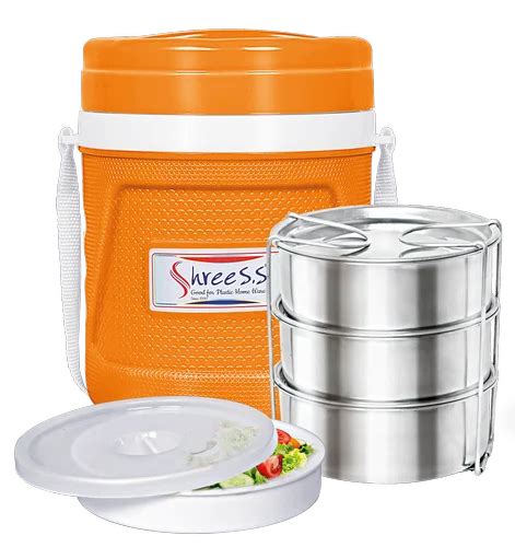 Plastic Insulated Tiffin Carrier Shree S S Hot Food 3 600 ML At 280 Piece In Vasai