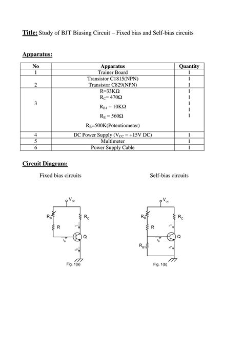 Self Bias Circuit