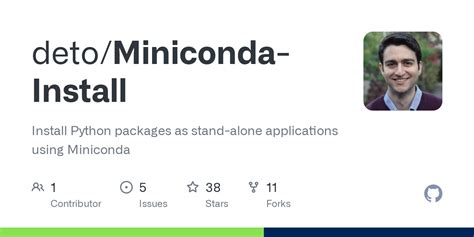 GitHub Deto Miniconda Install Install Python Packages As Stand Alone