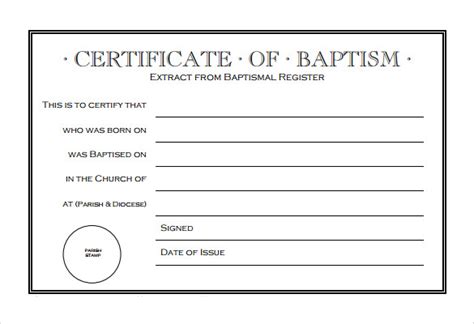 14 Baptism Certificate Templates Samples Examples And Format Sample Templates