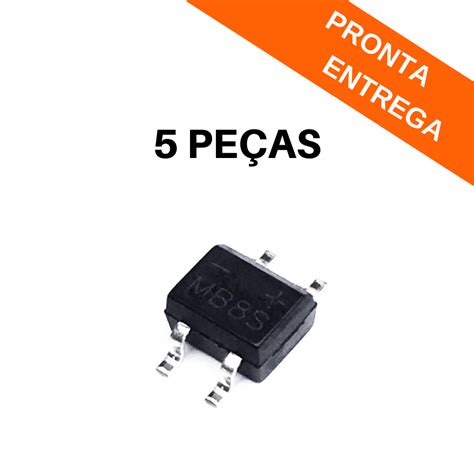 Kit 10 peças Diodo Retificador MB8S SMD SOIC 4 500mA Diodo Achei