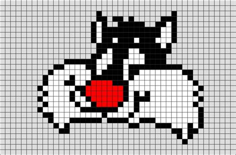 Sylvester Pixel Art From Sylvesterthecat Sylvester Cat Fictionalcharacter