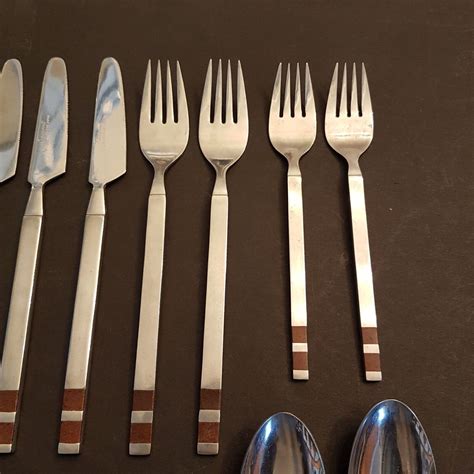 Crosspoint Stanley Roberts Spoon Fork Knife LOT Stainless Flatware 2