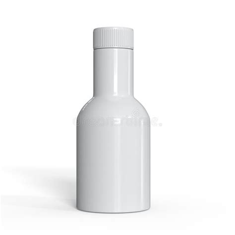 White Plastic Bottle Mockup Pharmacy Chemistry Or Cosmetic Template