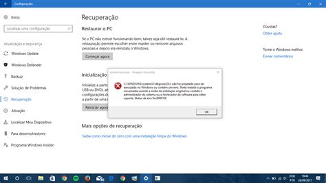 Erro Ao Restaurar O Windows 10 Microsoft Community