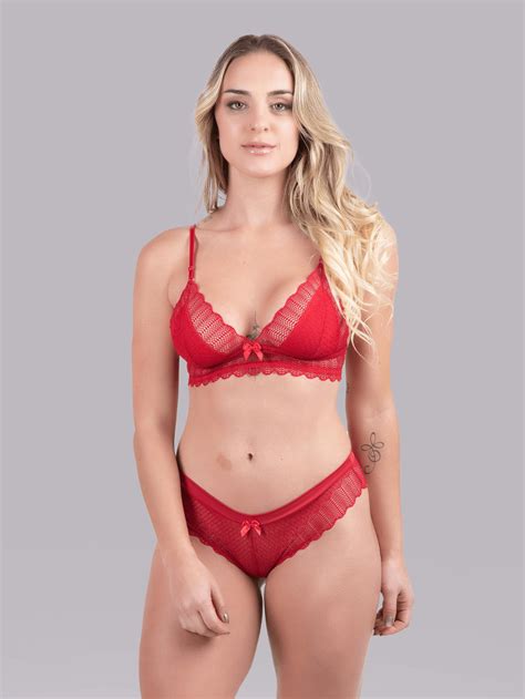 Conjunto Renda Calcinha Suti Sem Bojo Cale On Moda Ntima Sensual Lingerie Shein Brasil